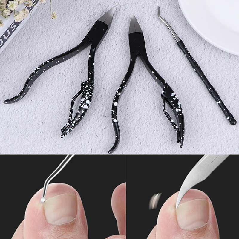 Nail Art Cuticle Nipper Manicure Scissor Black Toenail Ingrown Clipper Edge Cutter Plier Tool Pedicure Dead Skin Remover