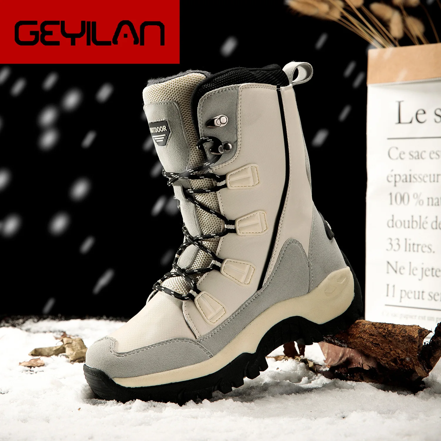 

2019 Winter women snow boots women warm push ankle boots female high wedge waterproof boots rubber hiking boots shoes