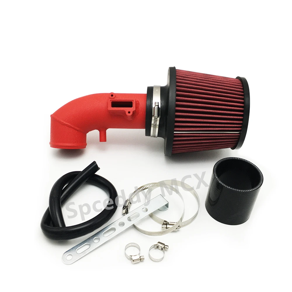 Spcooc Car Cold Air Intake System High Flow Air Filter Kit Red Pipe Kit