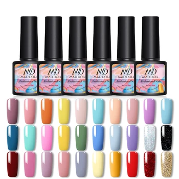 

MD MAD DOLL Gel Polish Kit Nail 4PCS/6PCS Semi Permanent Soak Off UV Gel Top Coat Nail Accessorie Nail Art Hybrid Varnishes
