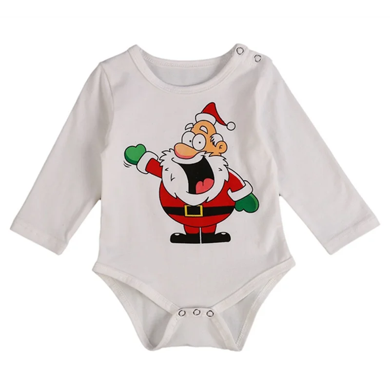 Новая стильная одежда для новорожденных девочек гимнастический костюм с длинными рукавами одежда для малышей от 0 до 24 месяцев, Санта-Клаус, тыква, снеговик