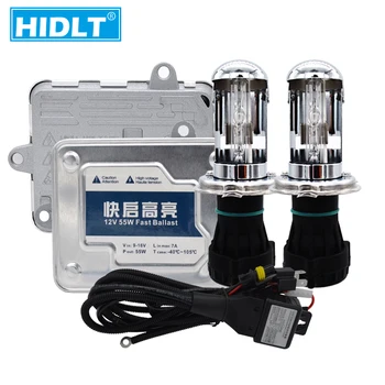 

HIDLT AC 55W Bixenon H4 HID Kit H4-3 HiLo HID Replacement Bulbs 4300K 5000K 6000K 8000K Fast Bright Auto Headlight Ballast Kit