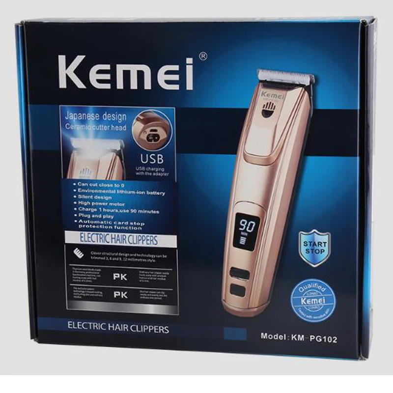 Kemei электрический триммер для волос KM-PG102 профессиональная электрическая машинка для стрижки волос для удаления волос