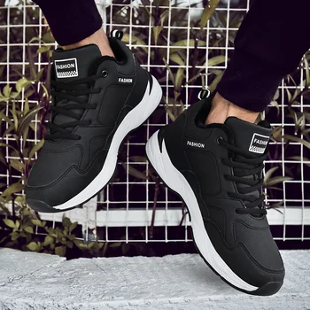 

BVNOBET Men Leather Shoes High Quality Fashion Design Solid Comfortable Men'S Shoes Big Sizes Tenis Masculino Flat Shoes