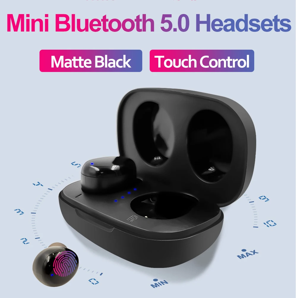 

2020 New Mini TWS Bluetooth 5.0 wireless earphone headphones Touch Control Matte Color Headsets Stereo sport music Earbuds pk B5