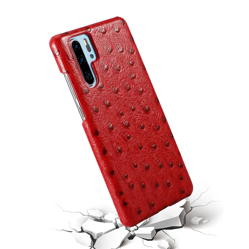BestNull первый слой воловьей кожи страуса шаблон задняя крышка чехол для huawei P30 pro смартфон