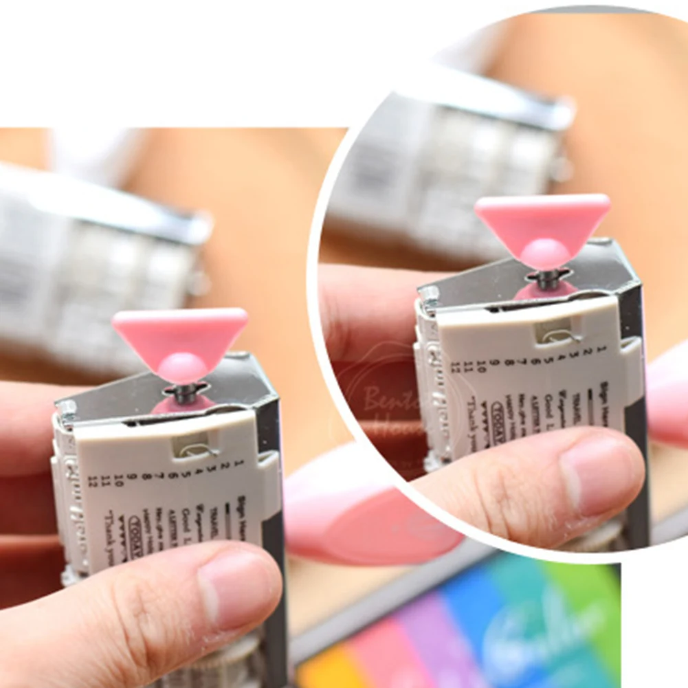 Новые горячие продажи DIY винтажные Ретро пластиковые металлические слова и штамп с датой колеса резиновый набор данных печать канцелярские товары