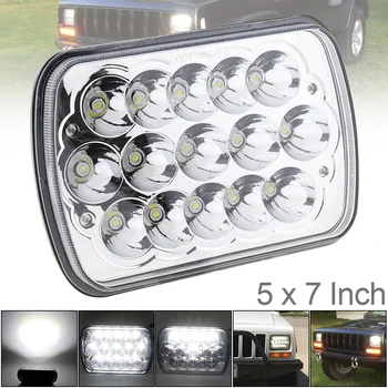 

5X7 7X6 Inch Car Headlight Bulbs Rectangular LED Headlights for Jeep Wrangler YJ Cherokee XJ Trucks 4X4 Offroad Headlamp New