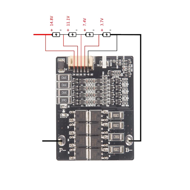 

BMS 4S 12V 40A 18650 Li-ion Lifepo4 Lipo Lithium iron PCB Battery Balance Protection Board for Motorcycle Drill Motor Starter