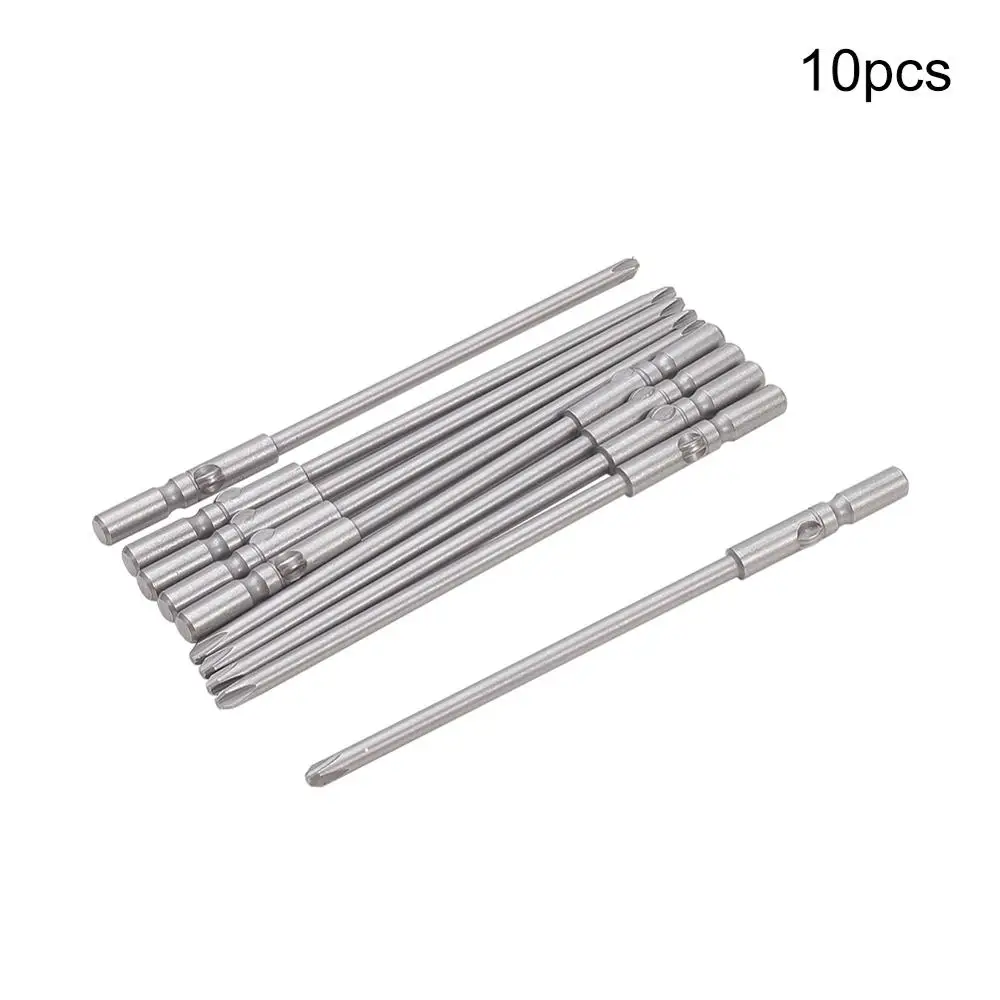10 шт. 120/150 мм Длина Круглый хвостовик отвертка Philips Bits 4PH2 4.5PH1 5PH1 5PH2 6PH1 6PH2 S2 5/6 мм диаметр стержня магнитные Биты