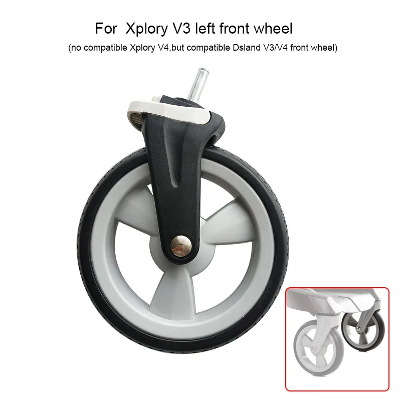 Baby Stroller Wheels Compatible With Dsland Stokke Xplory V3 V4 V5 Series Baby Cart Trolley Accessories Pram Front Back Wheels baby stroller accessories	