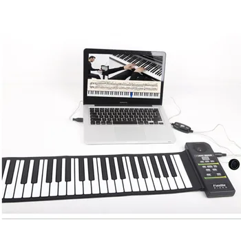 

Portable 88 Keys USB MIDI Roll Up Piano Electronic Piano Silicone Flexible Keyboard Organ Built-in Speaker for student