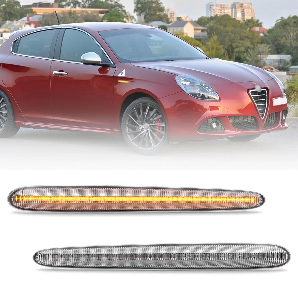 2X LED Side Marker Lights Turn Signal Indicators For Alfa Romeo