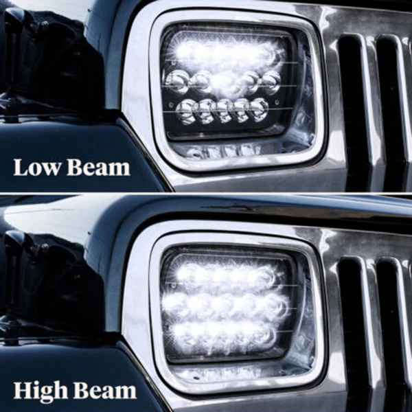 2Pcs 7 inch X 6 inch 15-LED Headlights 45W Truck Headlights for Car Pickup Truck Headlight H6052 H6054 H6014