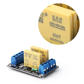 

2 Channel SSR Solid State Relay High-low Trigger 5A 3-32V For Arduino R3 New