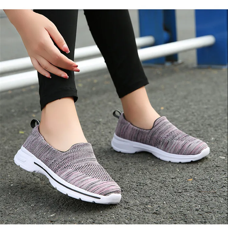 QJ 1938-2019 Autumn Mesh Women Sneakers Woman Sport Walking Flats-6
