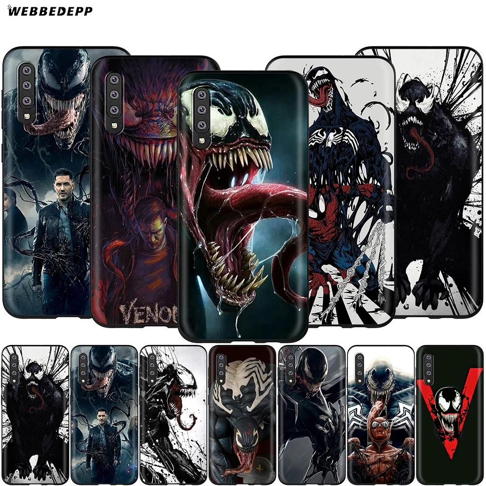 

Webbedepp Marvel Venom Villain Case for Samsung Galaxy S7 S8 S9 S10 Plus Edge Note 10 8 9 A10 A20 A30 A40 A50 A60 A70