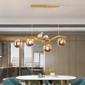 

Nordic Luster Luxury Pendant Lamp Modern LED Glass Loft Chandeliers Bird Decor Chandelier Lighting Living Room Luminaires