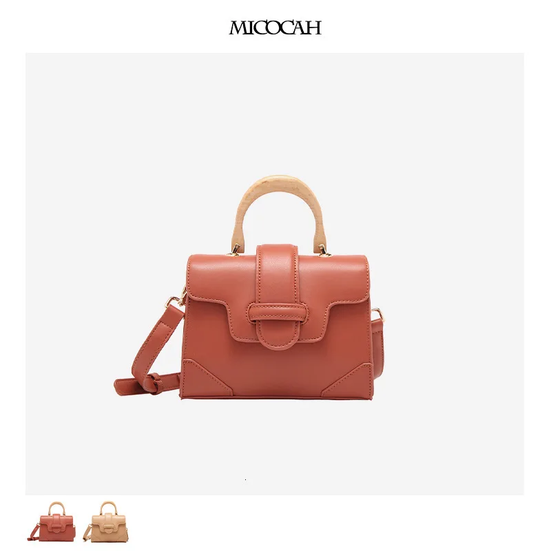 

2019 FASHION Casual Ma'am Tote Bag Renovate Finalize The Design Wooden Handle Handbag Single Shoulder Package Oblique Satchel