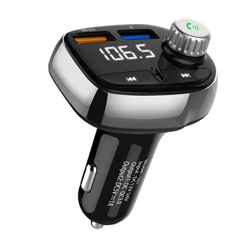 BT74 bluetoothカーキットfmトランスミッターMP3プレーヤーデュアルusbポート充電器急速充電器電圧検出sdカードプレーヤー