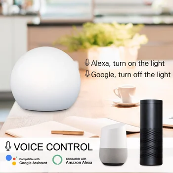 

In-Car WiFi RGB Bluetooth Voice Controller Ambient LED Light Google Home Alexa Voice Control Creative Atmosphere Light Circle