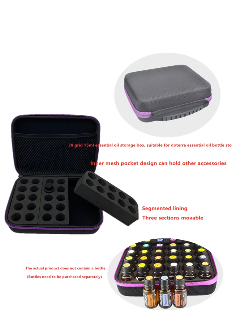 

Suitable for doterra essential oil Eva bag storage bag 30 grid 10ml multifunctional travel storage box Ship in two days