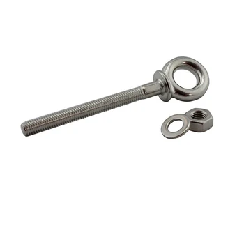 

Stainless Steel Boat Yacht Marine Grade Eye Bolts M8x80mm Screw Thread Nuts Good Hardness High Strength Durable Accessories