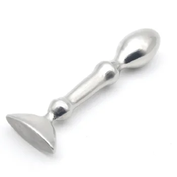 Stainless steel Prostate massager  G-spot Metal Anal beads Hook Butt Plug Wearable Adult unisex Sex toy for men women 4