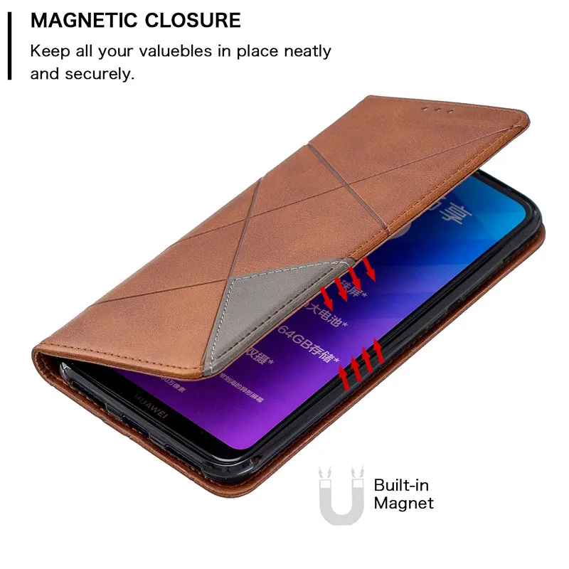 Для huawei Y7 чехол Магнитный кожаный тонкий чехол для huawei Y7 Pro Y7Prime Y 7 Prime откидной Чехол с подставкой для бизнес телефона