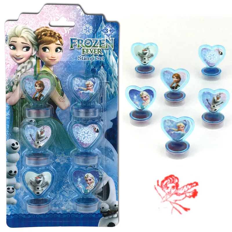 Disney-Seal Toys Gifts Pixar Frozen-Elsa Anna Princess Mermaid Childrens Cartoon of