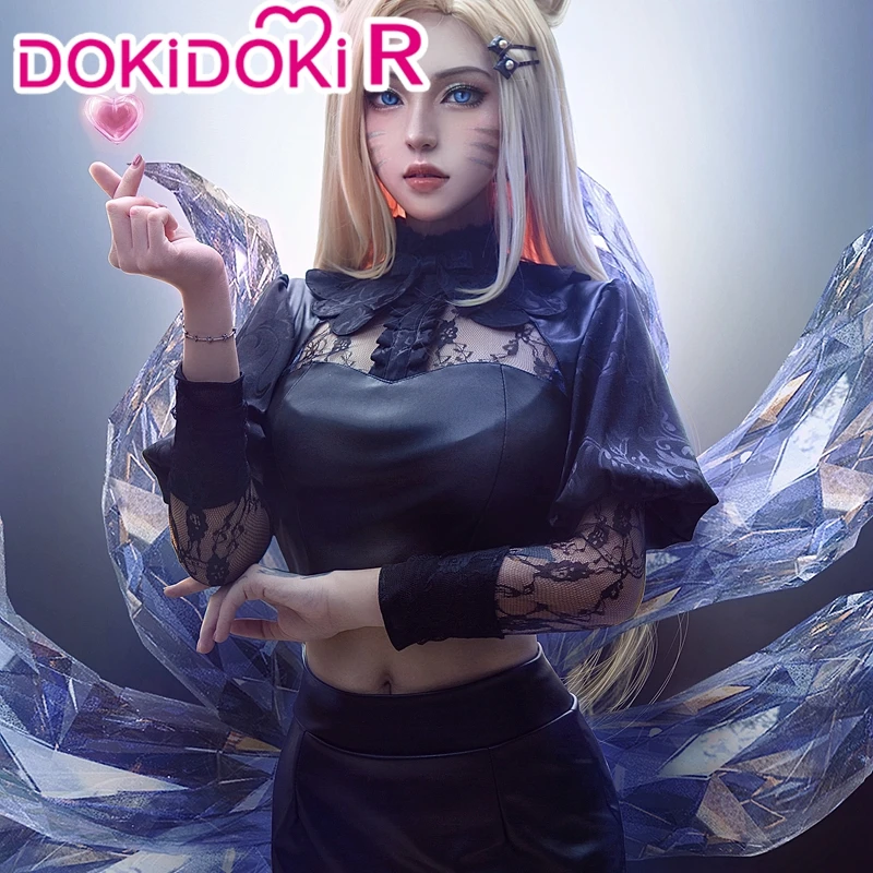 DokiDoki R игры Лига Легенд кДа Косплэй костюм Ahri Для женщин круче K/DA карнавальный на