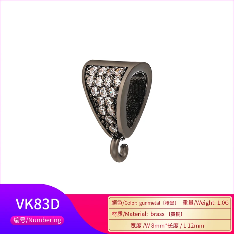 ZHUKOU 8x12 мм кристалл неправильной формы застежка крючки для женщин DIY ручной работы ожерелье серьги ювелирные аксессуары Модель: VK83