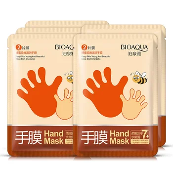

5pair Bioaqua Honey Essence Whitening Moisturizing Hand Mask Moisturizing Gloves Anti Wrinkle Smoothing Hand Wax Mask 35g/pair