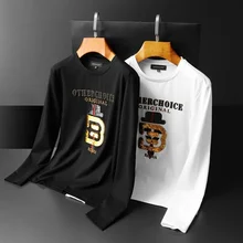 Outono e inverno pequena abelha bordado camisola masculina moda masculina casual