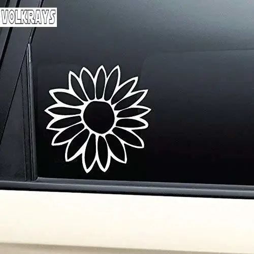 Volkrays Creative Car Sticke Flower Accessorie Reflective Waterproof Cover Scratches Sunscreen PVC Decal for Golf Vw 9cm*13cm |