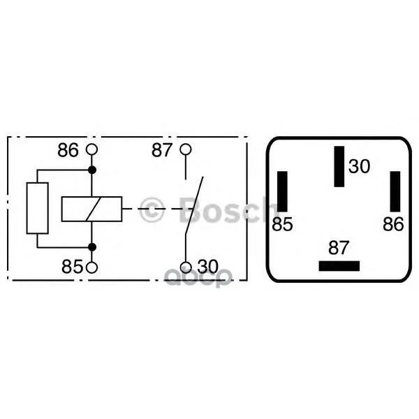 Мини-Реле 12v Bosch арт. 0986332002