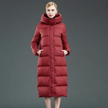 

90% White Duck Down Jacket 2019 Women Winter Jacket Long Thick Coat For Women Hooded Down Parka Warm Female Clothes Waterproof