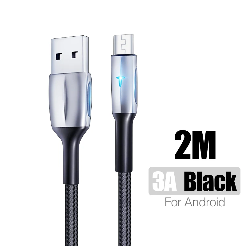 5А usb type-C кабель для быстрой зарядки USB C кабель для передачи данных зарядное устройство для телефона samsung S9 S8 Note 9 8 huawei P20 pocophone F1 type-C кабель - Цвет: 2M Micro USB