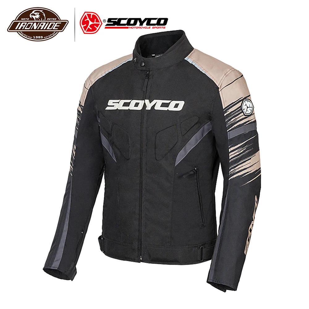 SCOYCO, Мужская мотоциклетная куртка, Chaqueta Moto, водонепроницаемая куртка для мотокросса, мотоциклетная куртка со съемной защитой для зимы