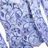 Gwenhwyfar Luxury Orchid Pattern Men's Wedding Suits 2021New Gentlemen Tuxedo Peaked Lapel Jacket Double Breasted Vest Slim Pant 5