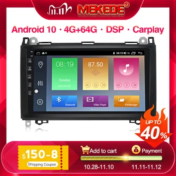 

HD Android 10 Auto Radio Car DVD GPS Head unit for Mercedes Benz B200 B Class W169 W245 Viano Vito W639 Sprinter W906 Bluetooth