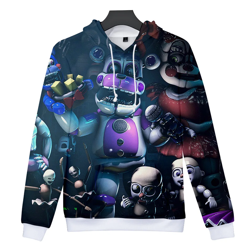 3D печатная игрушка медведь толстовки Five Nights at Freddy толстовки с капюшоном для женщин и мужчин одежда с длинными рукавами модные повседневные толстовки пальто