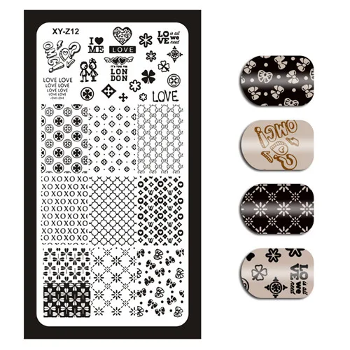 MAFANAILS 1 шт. цветок и животные штамповки пластины из нержавеющей стали ногтей изображения штамп маникюрный шаблон дизайн пластины с штамп набор IDY - Цвет: ZXY12