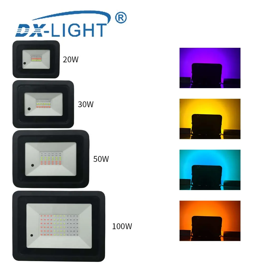 Светодиодный прожектор RGB 110 В/220 В 20 Вт 30 50 100 точечный светильник настенная лампа