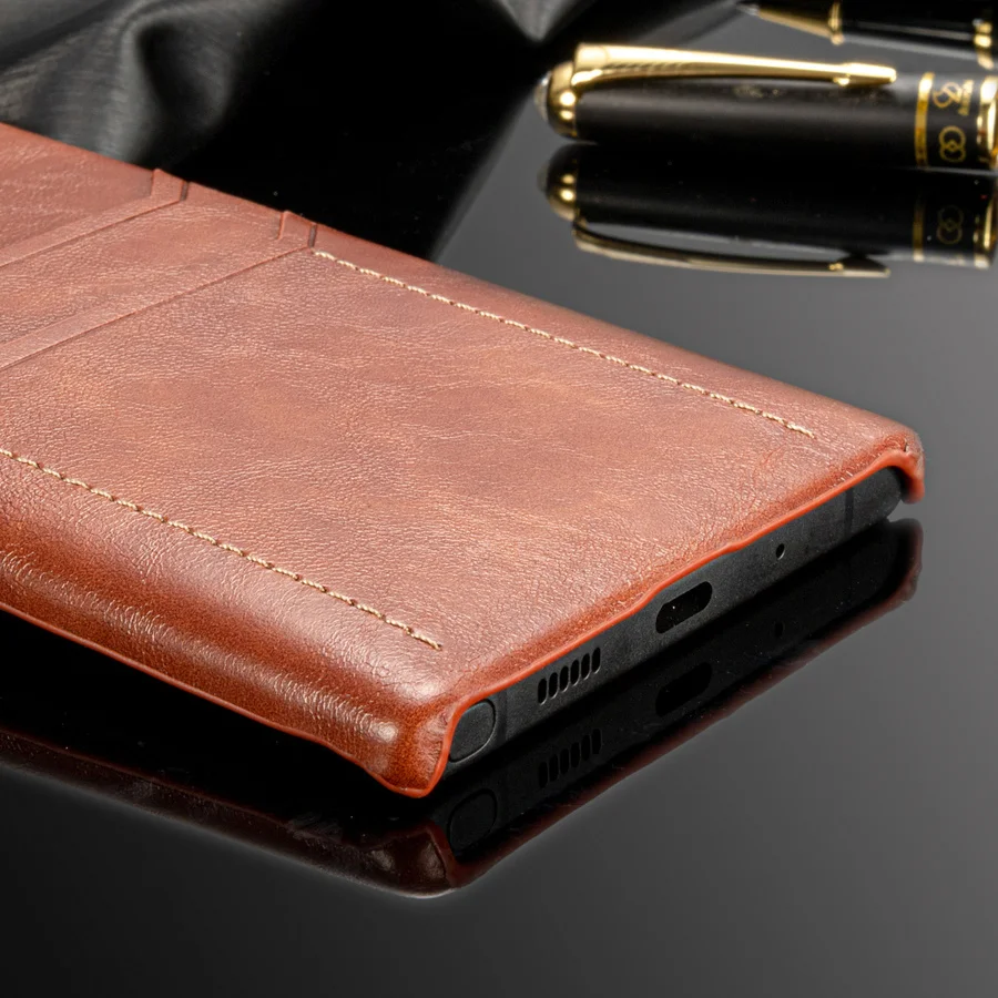 Чехол для держателя карты для samsung Galaxy Note 10 Plus Note10 Note10+ Coque роскошный кожаный тонкий кошелек ударопрочный жесткий чехол для задней панели etui