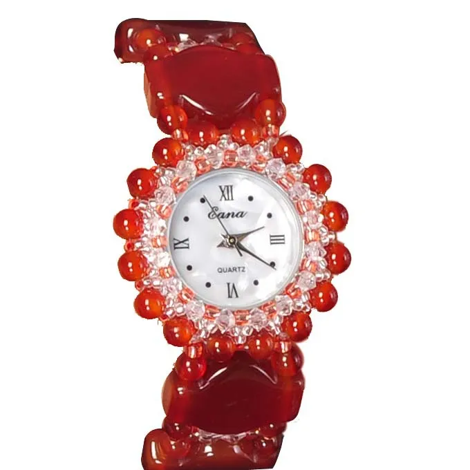 

Wechat Business Watch Supply of Goods Natural Red Agate Bracelet Watch WOMEN'S Watch Fashion Watch Creative Gifts