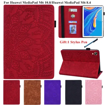 

Case for Huawei MediaPad M6 10.8 2019 3D Flower Embossed Tablet smart cover for Huawei MediaPad M6 10.8 Funda Coque
