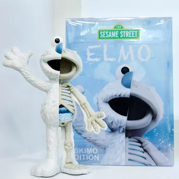 

Cartoon Street Art MIGHTY JAXX XXRAY White ELMO Dissected Companion GK PVC Action Figure Collect Model Toy Boyfriend Gift M3455