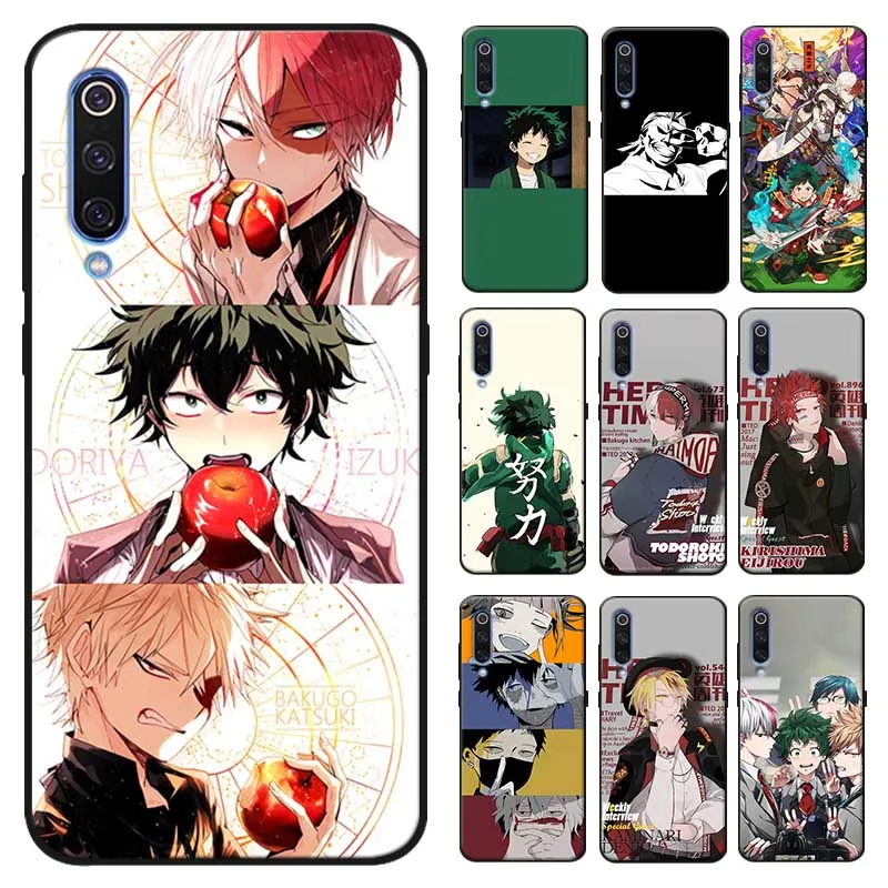 For xiaomi mi 10 pro 9 9t se 8 pocophone f1 a3 mix 3 Soft silicone Cover Phone Case My Hero Academia |