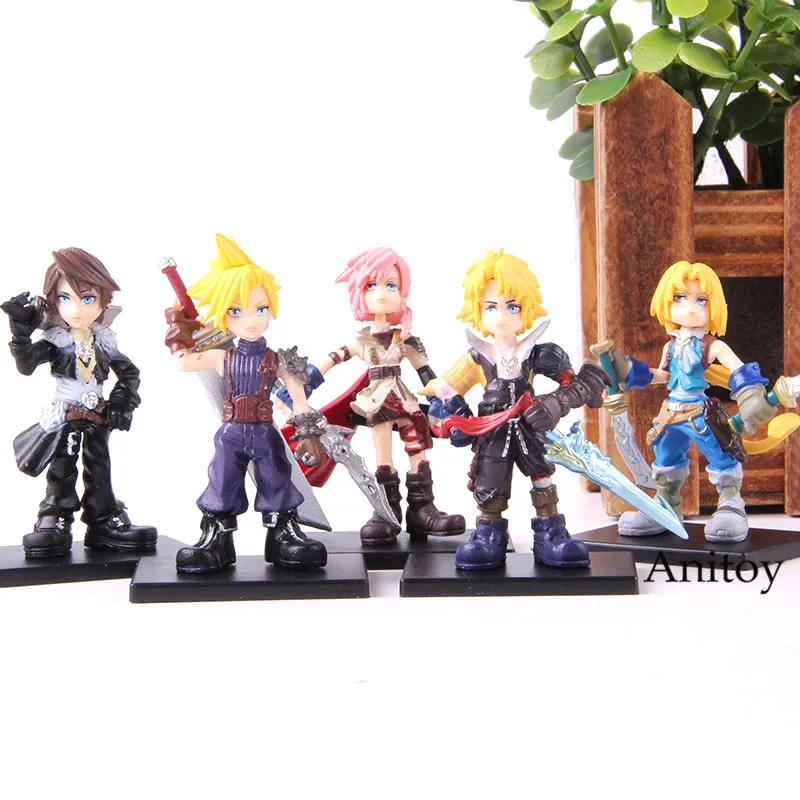 Final Fantasy Dissidia с изображением облаков, молнии и Tidus Эклер Бури фигурку ПВХ Коллекционная модель игрушки 5 шт./компл - Цвет: without retail box